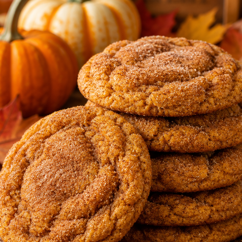 Pumpkin Spice Snickerdoodle Cookies
